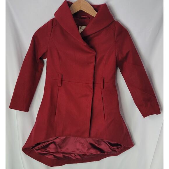 JoyFolie- Girl's Neve Jacket in Scarlet- size 6- missing Belt - Picture 2 of 5